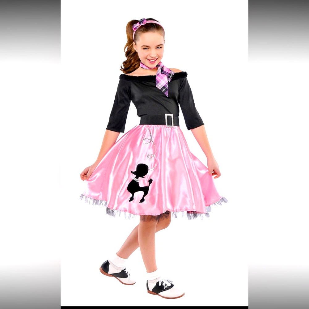 Pink and Black Girl Poodle Dance Costume